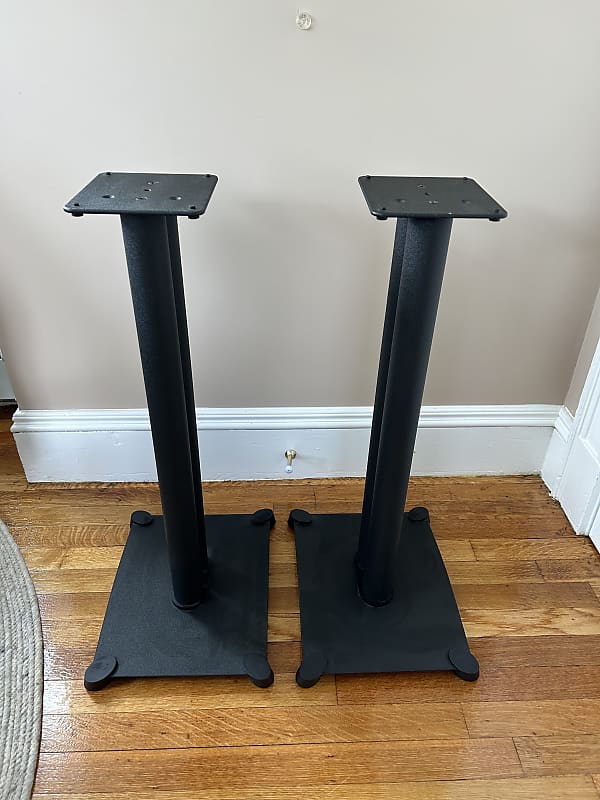 Sanus SF30B1 black pair 30" speaker stands Black Reverb