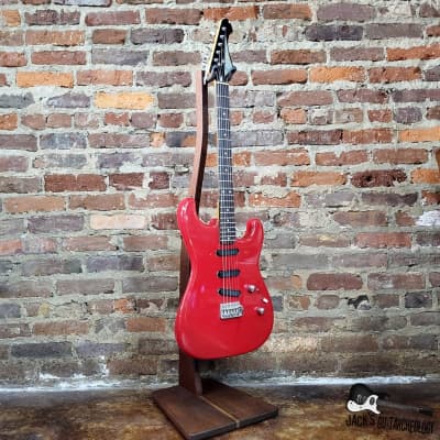 Stinger MIJ S-Style Electric Guitar (1980s Fiesta Red) image 7