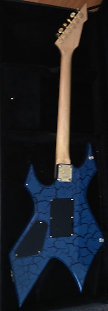 BC Rich Warlock NJ Blue Crackle Finish, Floyd, Japan MIJ, | Reverb