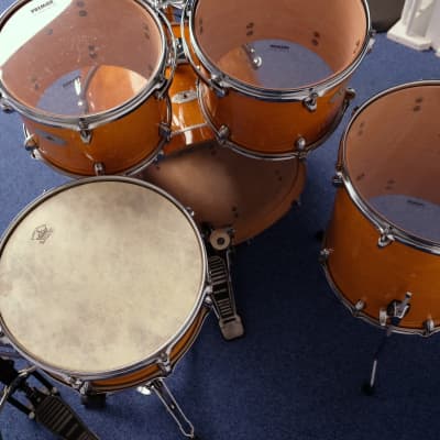 Premier Artist Birch drumset 22"-12"-13"-16"-snare drum 14" Amber lacquer image 16