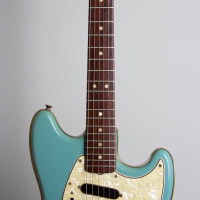 Fender  Duo-Sonic II Solid Body Electric Guitar (1966), ser. #145972, original grey hard shell case. image 8