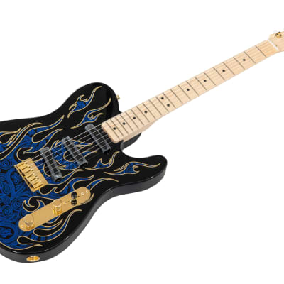 Fender James Burton Telecaster MN - Blue Paisley Flames for sale