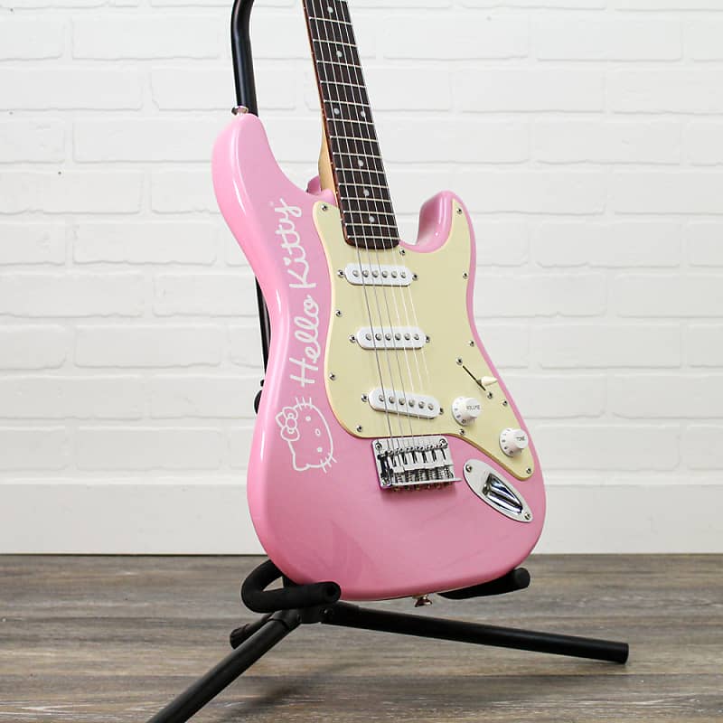 ギター Squier by Fender Hello Kitty Mini Strat Squier Hello Kitty Mini Strat Electric Guitar Pink | Guitar
