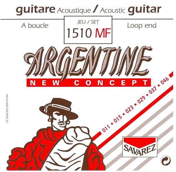 Savarez 1510MF Argentine Acoustic Jazz Guitar Strings - Medium Gauge - Loop End image 1