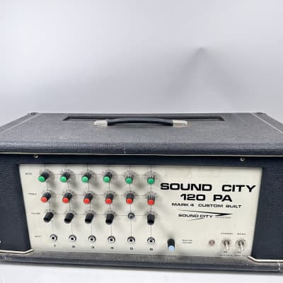 Vintage 1970s Sound City 120 PA Mark 4 Custom Valve Amplifier