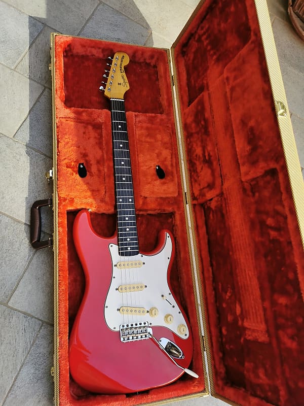 04 Squier JV stratocaster sst36 Dakota red st62 with hard case