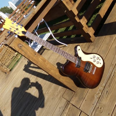 Mosrite Stereo 350,  ca. 1973, dark brown sunburst, excellent condition, appears all original image 19