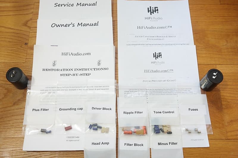 Sansui AU-999 restoration kit filter capacitor repair rebuild fix  			