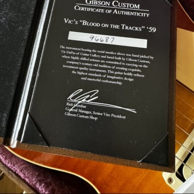 RARE Gibson Custom Shop Vic Dapra "Blood on the Tracks" Les Paul Aged 59 R9 8.2lbs! 2016 - Sunburst image 3