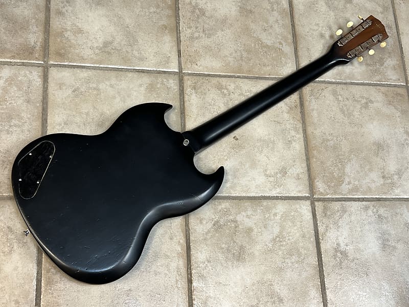 1963 Gibson SG Jr Junior modded faded Ebony Black relic with