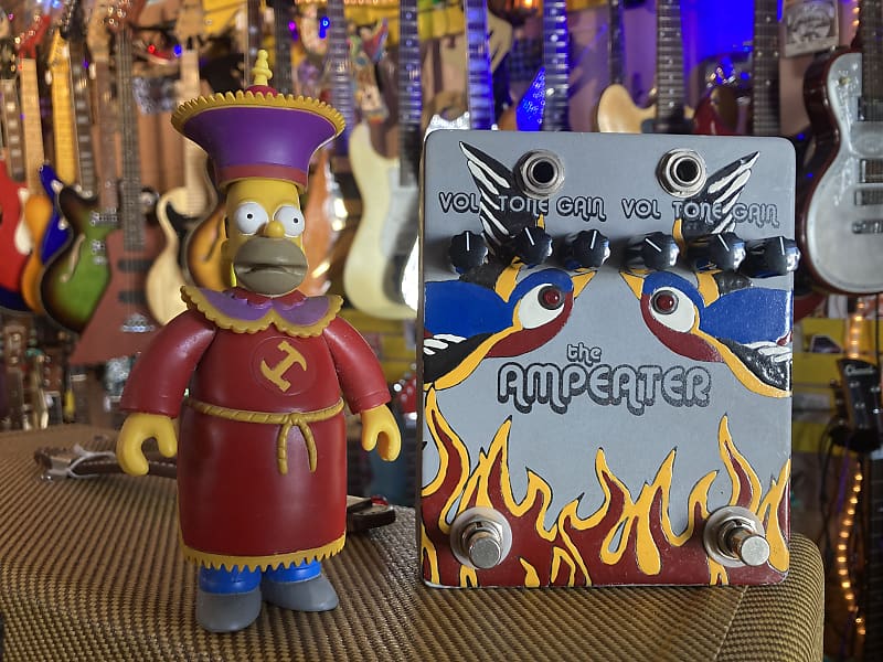Flickinger Ampeater—Two Angry Sparrow Pedals in One! - Hand Painted image 1