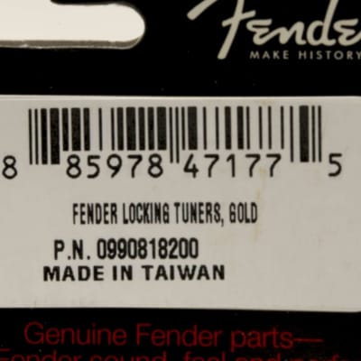 Genuine Fender  099-0818-200 gold locking tuners, upgrade for Strat & Tele image 6