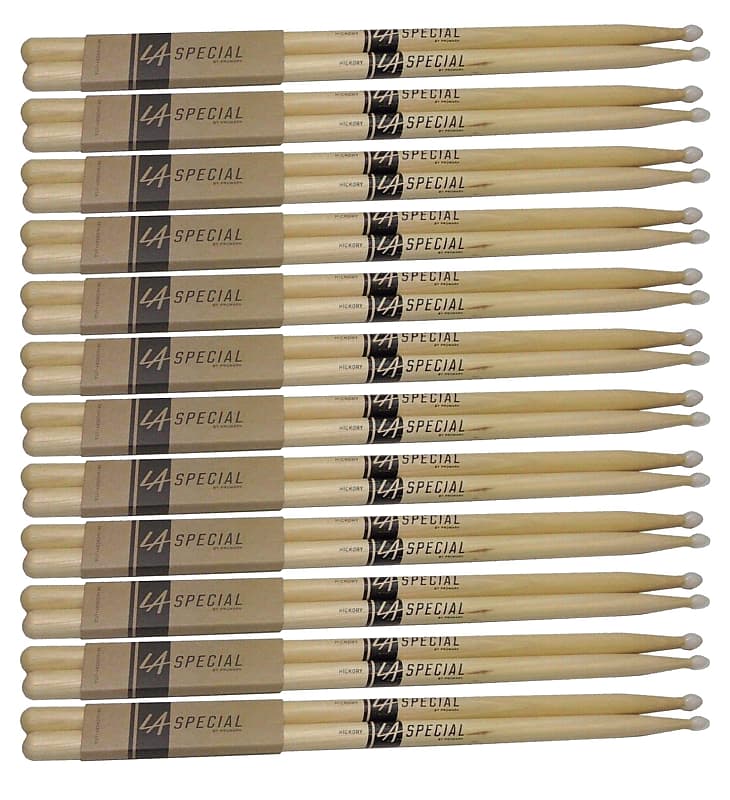 12 PACK Promark LA Special 5B Nylon Tip Drumstick, LA5BN-12