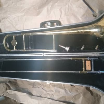 Brass Selmer Signet Trombone w/ Bach 12C Mouthpiece & Case, USA, Good Condition image 1
