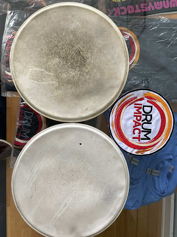 Slingerland 13” calf skin drum heads 1950s Flesh Reverb