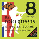 Rotosound R8 Roto Greens Electric, Extra Light, 8-38