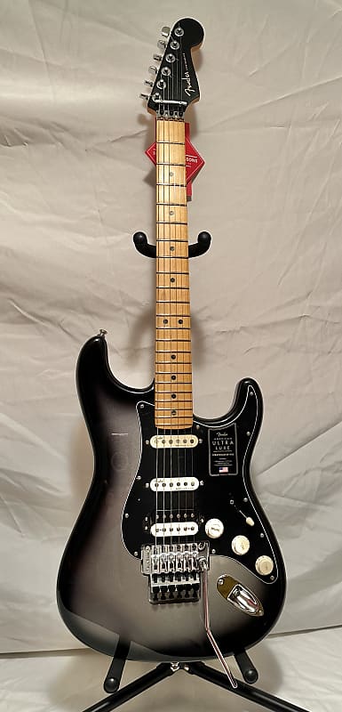 Fender American Ultra Luxe Stratocaster Floyd Rose HSS-Silverburst 2021 - Silverburst image 1