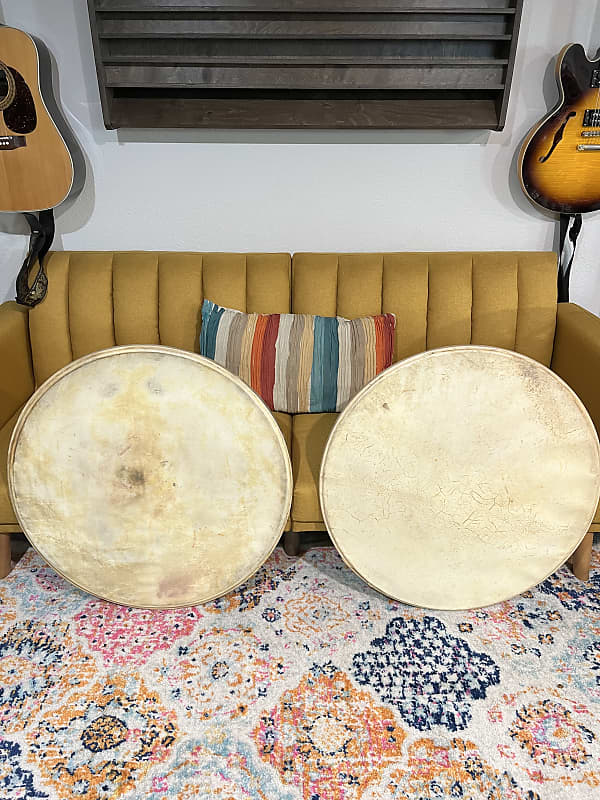 28" Calfskin bass drum heads Reverb