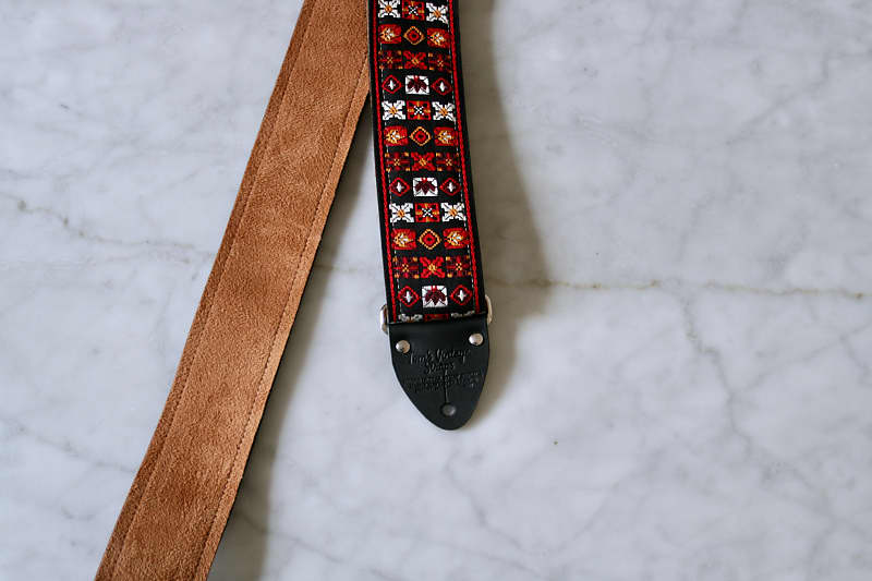 Vintage 70s Red 'Woodstock' Guitar Strap Replica | Reverb