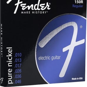 Fender Original 150 Guitar Strings, Pure Nickel Wound, Ball End, 150R .010-.046 Gauges, (6) 2016