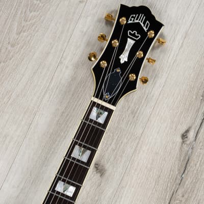 Guild Starfire VI Semi-Hollow Guitar, Ebony Fretboard, Shoreline Mist image 8