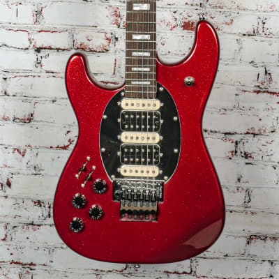 Sawtooth - S-Style Solid Body SHSHS Electric Guitar w/Floyd Rose, Red Sparkle - w/HSC - x4614 - USED for sale