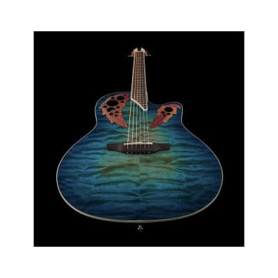 Ovation CE48P-RG Celebrity Collection Elite Exotic Super Shallow 6-String Acoustic-Electric Guitar image 2