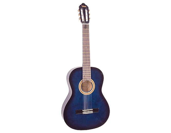 Valencia VC102BUS 100 Series | 1/2 Size Classical Guitar | Blue Sunburst image 1