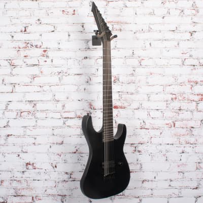 ESP LTD M-7BHT - 7 String Electric Guitar - Black Satin/Macassar Ebony image 4