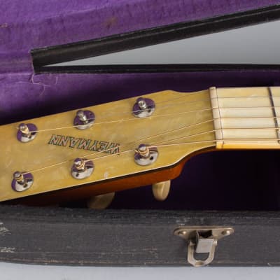Weymann  Jimmie Rodgers Model 890 Flat Top Acoustic Guitar (1931), ser. #45673, original black hard shell case. image 15