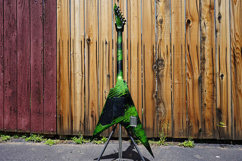 puts×espy 原画 レア ESP USA V-II FR Alien Blood Splatter 6-String Electric