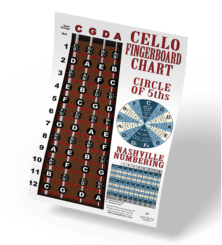 Cello Fingerboard Instructional Poster Chart Nashvill vrogue.co