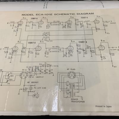 JVC Nivico ECA-101E Reverberation Amplifier - Tube Based 1960s image 4
