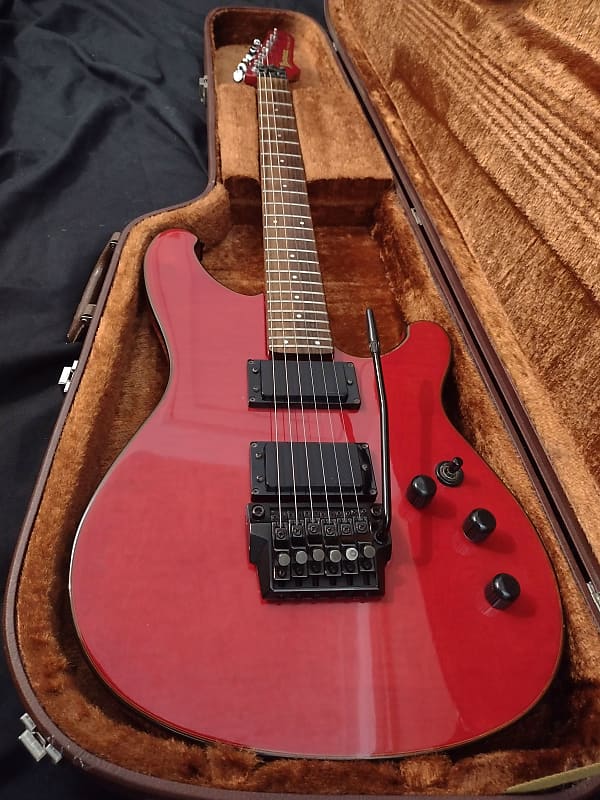 1985 Ibanez RS530 Roadstar II, 24 Fret, Red w/ Transparent Red Bound Top.  With OHSC. Made In Japan.