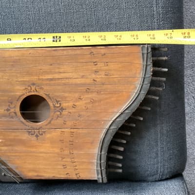 Vintage! Wooden 15 String Zither Lap Dulcimer Harp ~ Adjustable Tune Instrument image 22