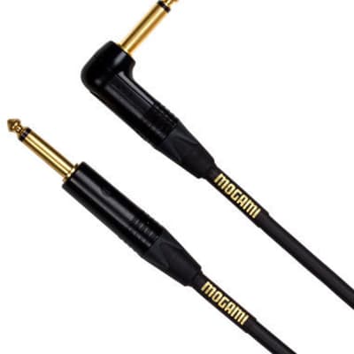 Mogami 10' Gold Angled Instrument Cable image 2