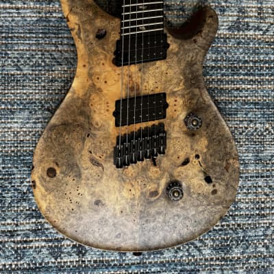 PRS Private Stock #7871 Custom 24 Multiscale 7-string - Antique Natural Buckeye Burl 2019 - Natural image 1