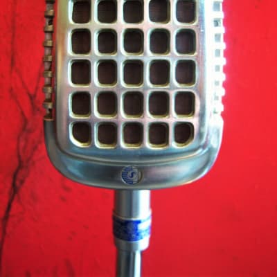 Vintage 1940's Shure 737A crystal super cardioid microphone Satin Chrome w short cable # 2 image 5