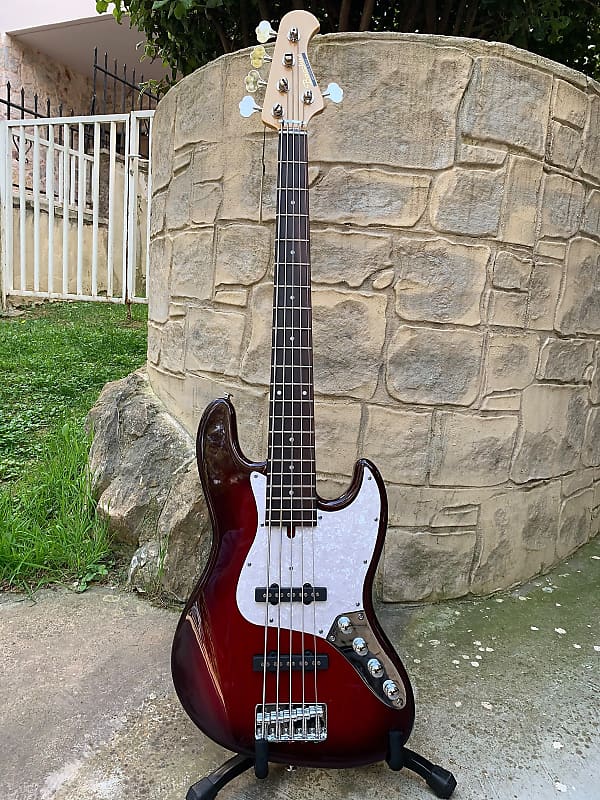 Bacchus Universe Series Jazz Bass Active 2000s NOS Burgundy Fade