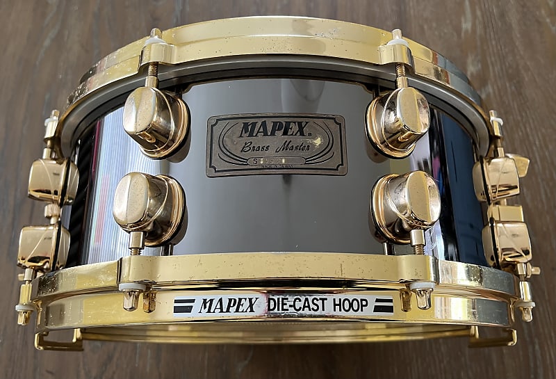 Mapex Brass Master 13 x 5.5 Black Nickel Gold Snare Drum Reverb