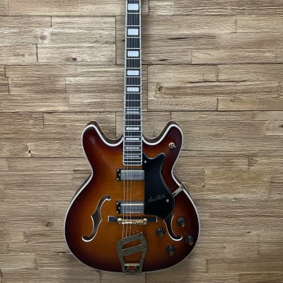 Hagstrom '67 Viking II Semi Hollow Guitar 2021 - Vintage Sunburst. New! image 3