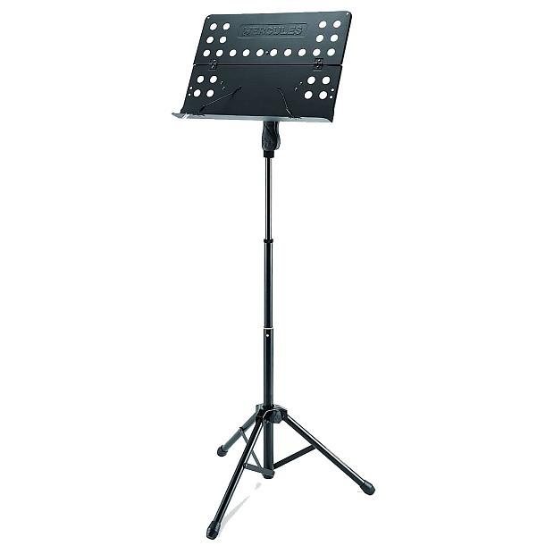 Hercules BS311B EZ Clutch Perforated Orchestra Music Stand w/ Tilting Base, Swivel Legs image 1