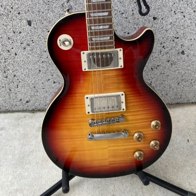 Epiphone Les Paul Standard Plus Top PRO - 2019 - Bourbon Burst les Paul electric guitar Flame image 4