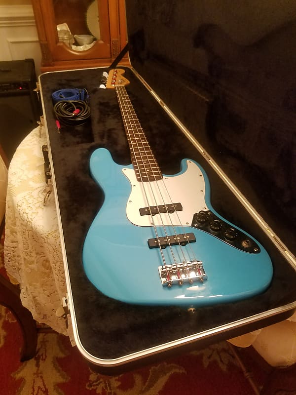 Fender mexico Jazz Bass 1998頃 blue Fender Squier Jazz Bass 1998 blue | Reverb Canada