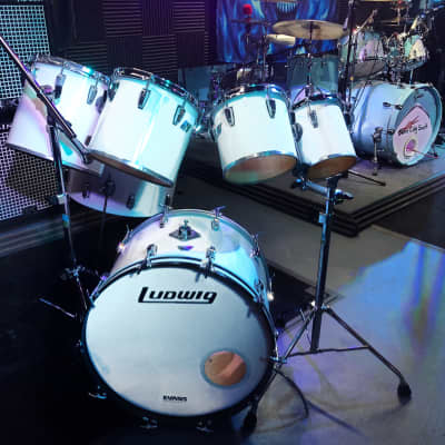 Ludwig Concert Toms 70’s White Cortex image 1