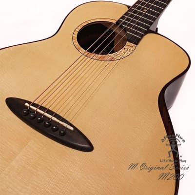 aNueNue M200 all Solid Moon Spruce & Indian Rosewood 36' Travel size Guitar acoustic image 4