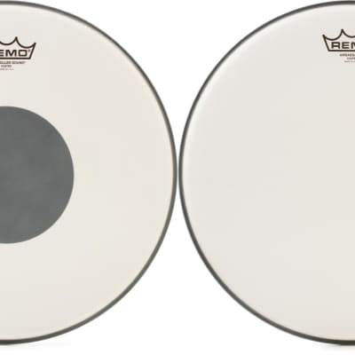 Remo Controlled Sound Coated Drumhead - 14 inch - with Black Dot  Bundle with Remo Ambassador Coated Drumhead - 14 inch image 1
