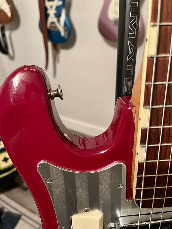 Rare 1960's Japan Silvertone Teisco Model 1437 4 Pickup Red