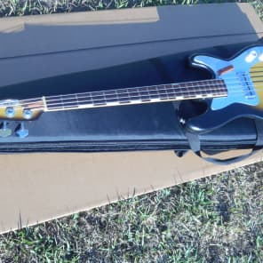 Very Cool Vintage Zim Gar EB1 Bass Guitar 1960s Sunburst Japan Teisco image 2