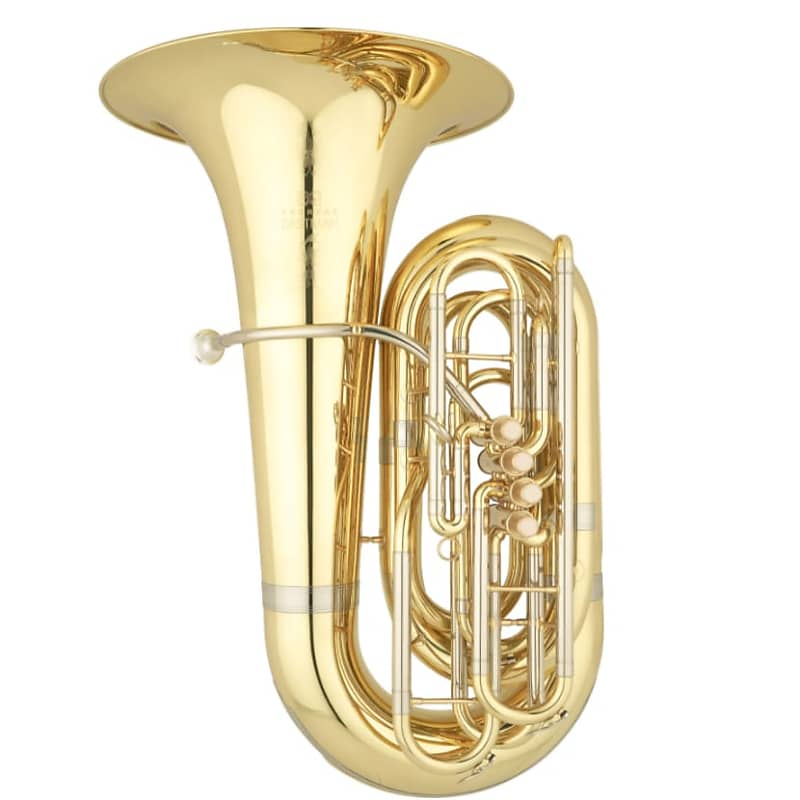 Eastman EBB534 4/4 Size Professional Series 4-Valve Tuba - Clear Lacquered image 1